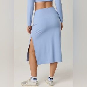 OFFLINE By Aerie Real Me XTRA Ribbed Midi Skirt- Monaco Blue. Size L